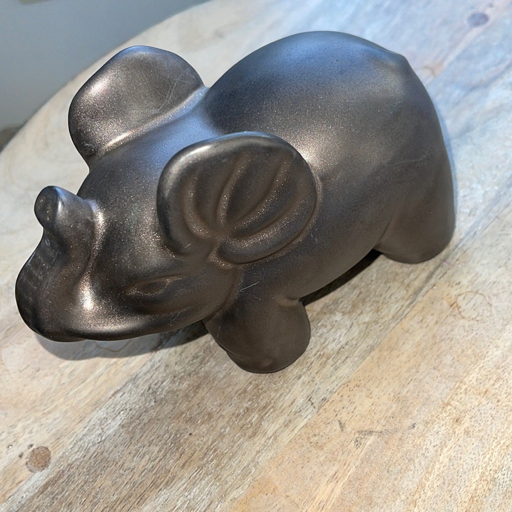 Bronze Colored Ceramic Elephant
